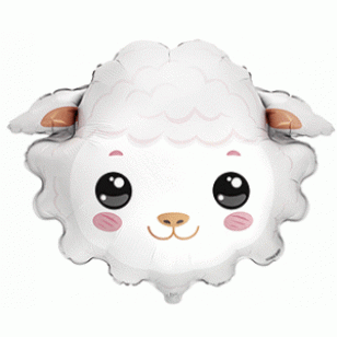 Cute Sheep Lamb Face Supershape Balloon